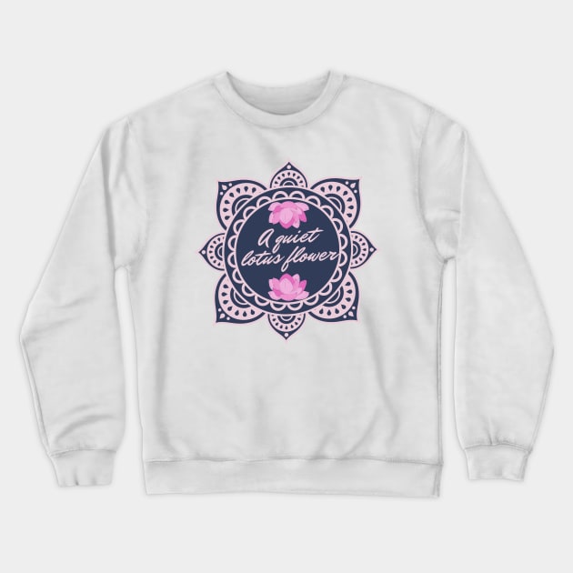 Purple Flower Luxurious Health and Wellness Lifest Crewneck Sweatshirt by MeKong